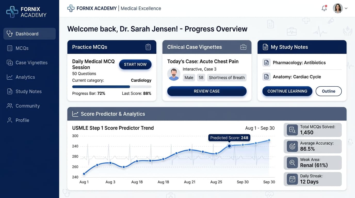 Fornix Academy Clinical Platform Dashboard